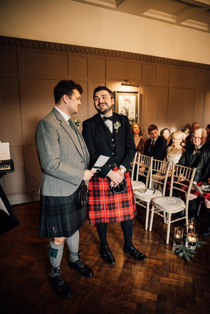 groom and best man winter wedding gallery