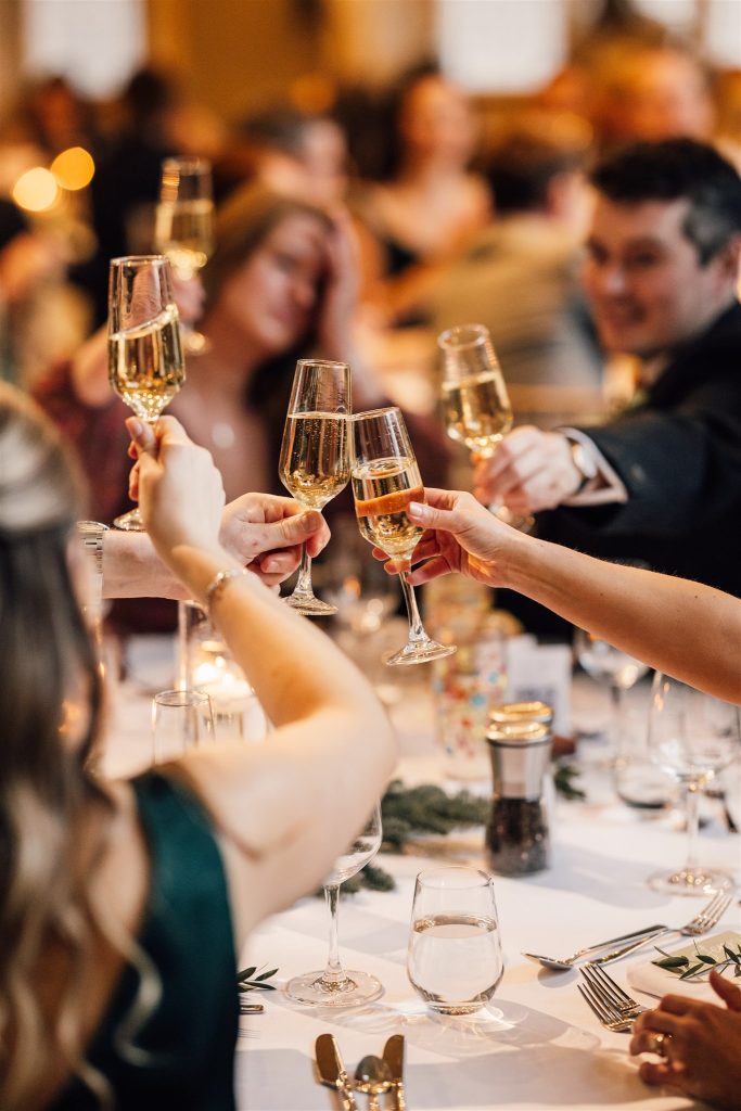 toast drinks winter wedding gallery