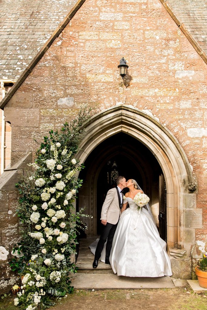 winter church wedding